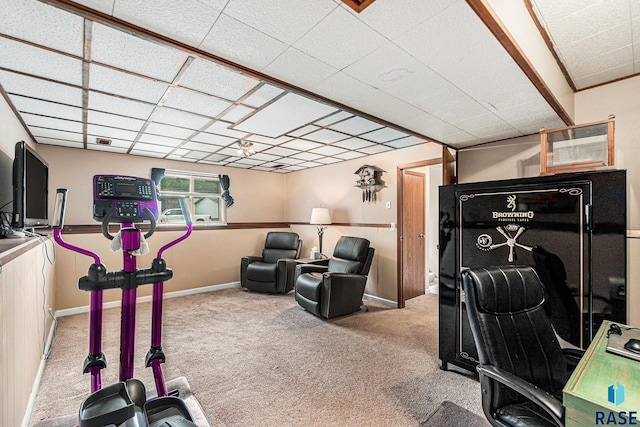 5909 W Bakker Park Dr, Sioux Falls, SD 57106 - carpeted office space with a drop ceiling