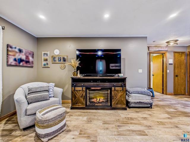 26481 487th Ave, Valley Springs, SD 57068 - living area with wood finished floors and recessed lighting