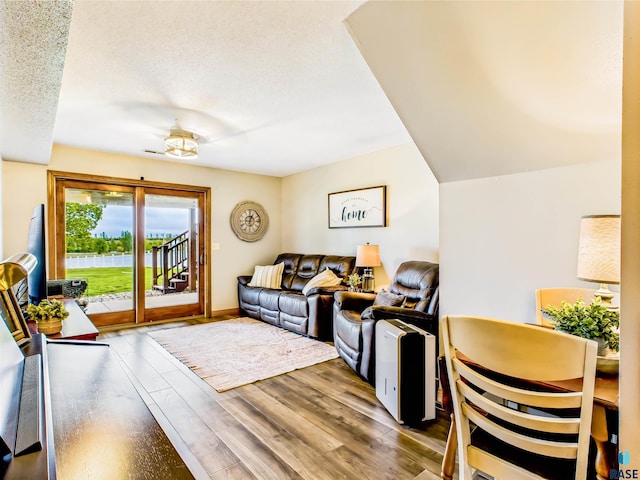 26481 487th Ave, Valley Springs, SD 57068 - living area with wood finished floors and a textured ceiling