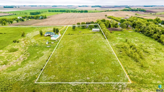 26481 487th Ave, Valley Springs, SD 57068 - view of rural area featuring rows of crops and property parcel outlined