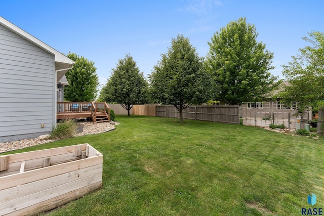 2213 S Purdue Ave, Sioux Falls, SD 57106 - view of yard featuring a wooden deck