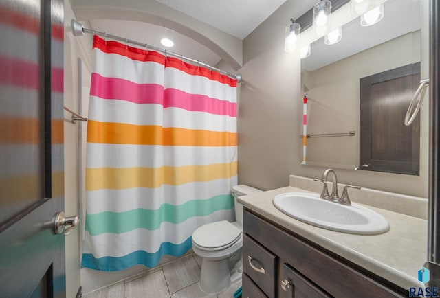 7513 E 49th St, Sioux Falls, SD 57110 - full bathroom featuring vanity and a shower with shower curtain