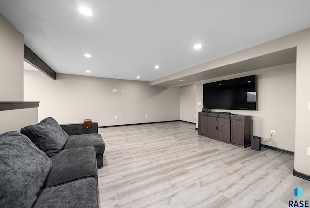 7513 E 49th St, Sioux Falls, SD 57110 - living room featuring recessed lighting and light wood-style flooring