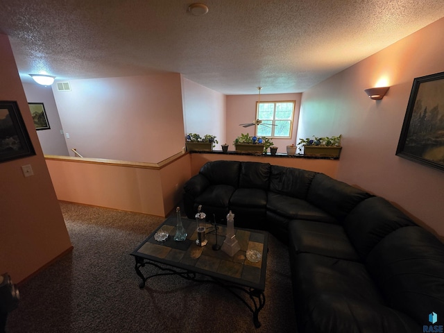 3333 W Ralph Rogers Rd, Sioux Falls, SD 57108 - living area featuring a textured ceiling and carpet flooring