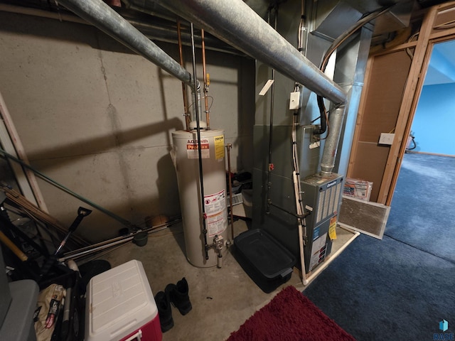 3333 W Ralph Rogers Rd, Sioux Falls, SD 57108 - utility room with gas water heater and heating unit