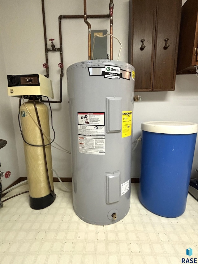 421 E 2nd St, Miller, SD 57362 - utility room with electric water heater