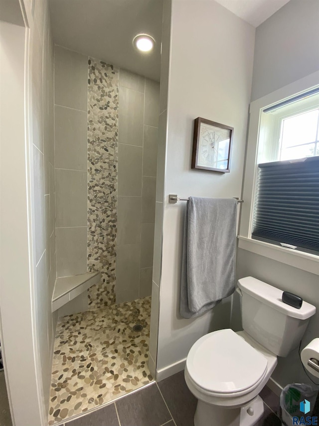 8617 W Bryggen Ct, Sioux Falls, SD 57107 - full bath with walk in shower, tile patterned flooring, and recessed lighting