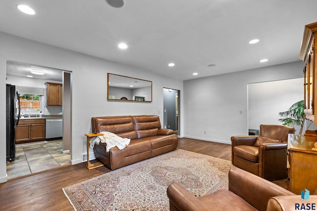 2424 S Main Ave, Sioux Falls, SD 57105 - living room with wood finished floors and recessed lighting
