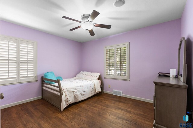 2424 S Main Ave, Sioux Falls, SD 57105 - bedroom with wood finished floors and a ceiling fan