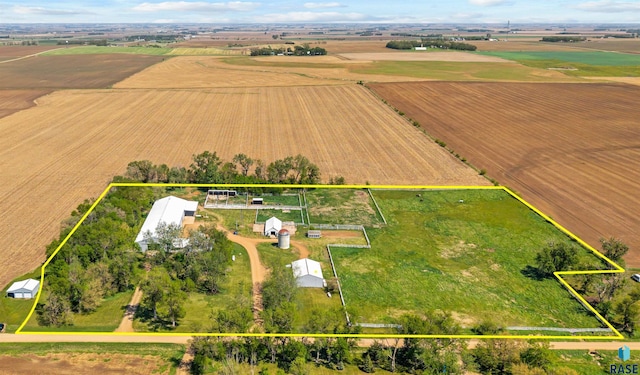 47138 293rd St, Beresford, SD 57004 - view of rural area featuring property parcel outlined and farmland