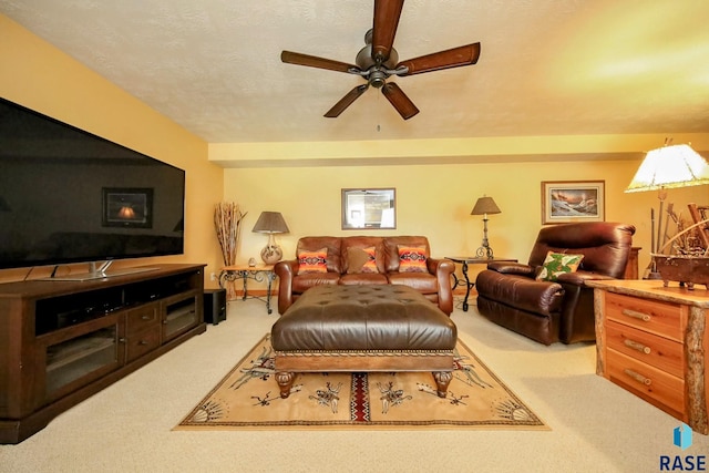 6811 E Split Rock Cir, Sioux Falls, SD 57110 - carpeted living room featuring ceiling fan