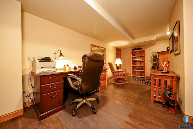6811 E Split Rock Cir, Sioux Falls, SD 57110 - office with dark wood-style flooring