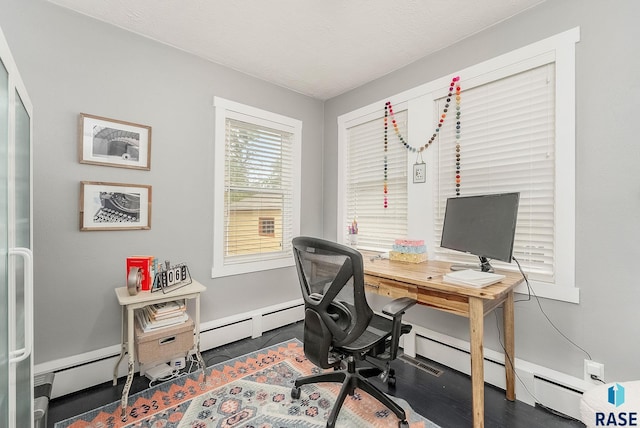 2109 W 37th St, Sioux Falls, SD 57105 - home office featuring a baseboard heating unit and baseboards