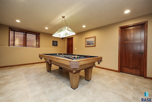 212 S Augusta Ave, Brandon, SD 57005 - rec room with recessed lighting and billiards table