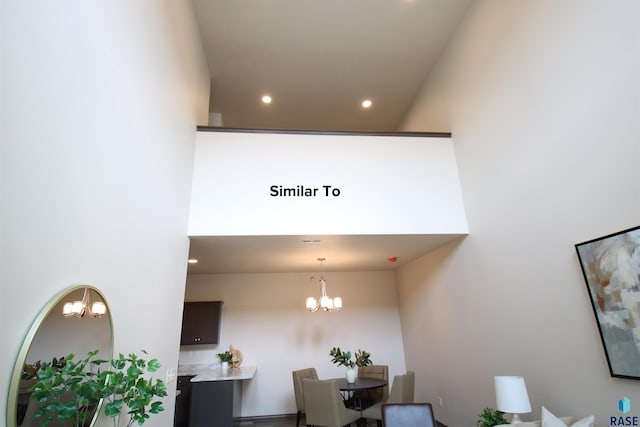 7713 S Townsley Ave Unit 5, Sioux Falls, SD 57108 - dining area featuring a chandelier and recessed lighting