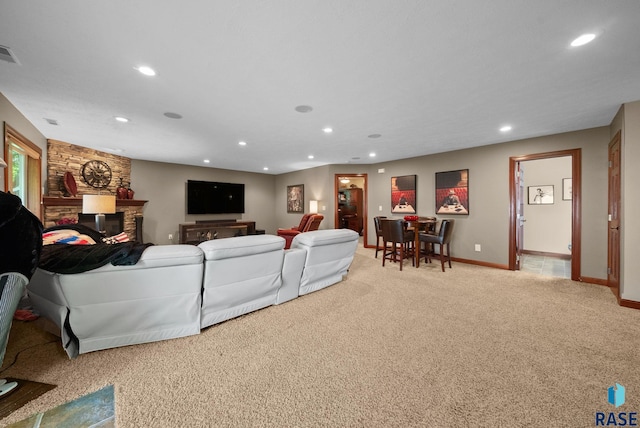4400 E Aster Cir, Sioux Falls, SD 57103 - living room with recessed lighting and light colored carpet