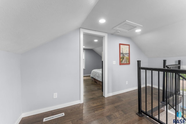 600 Sunnyside Ave, Valley Springs, SD 57068 - bonus room featuring attic access, vaulted ceiling, wood finished floors, and recessed lighting