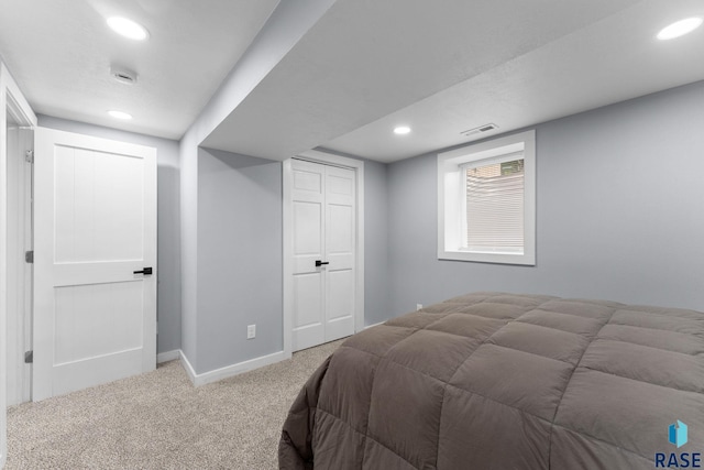 600 Sunnyside Ave, Valley Springs, SD 57068 - bedroom with carpet floors, recessed lighting, and a closet