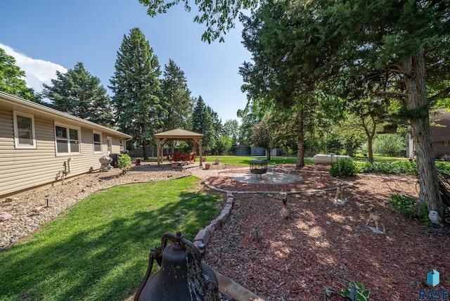 26045 485th Ave, Valley Springs, SD 57068 - view of grassy yard with a gazebo and a patio