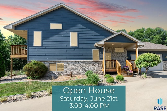 212 N Fairway Dr, Brandon, SD 57005 - view of front of house featuring stone siding
