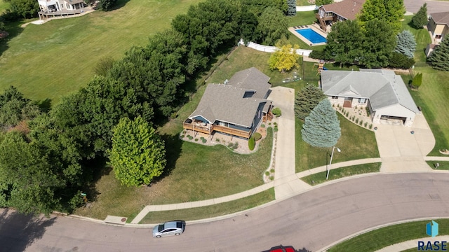 212 N Fairway Dr, Brandon, SD 57005 - aerial view of property and surrounding area with nearby suburban area