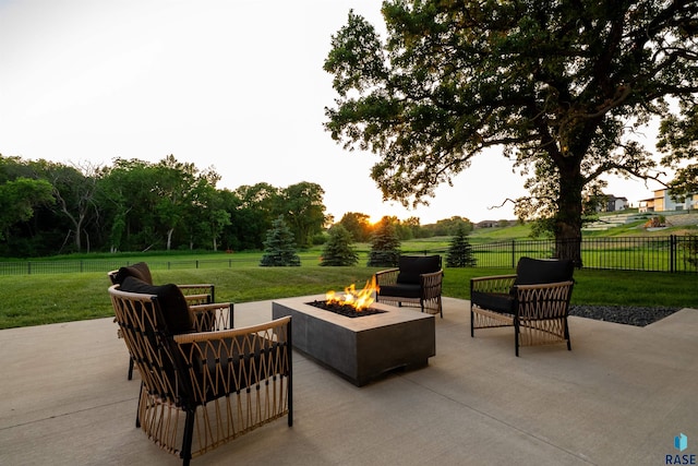 1617 S Scarlet Oak Pl, Sioux Falls, SD 57110 - view of patio with an outdoor fire pit