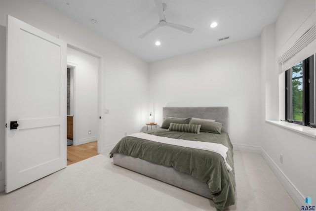 1617 S Scarlet Oak Pl, Sioux Falls, SD 57110 - carpeted bedroom with recessed lighting and a ceiling fan