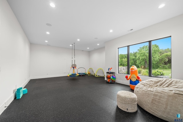 1617 S Scarlet Oak Pl, Sioux Falls, SD 57110 - playroom with recessed lighting and rubber floors