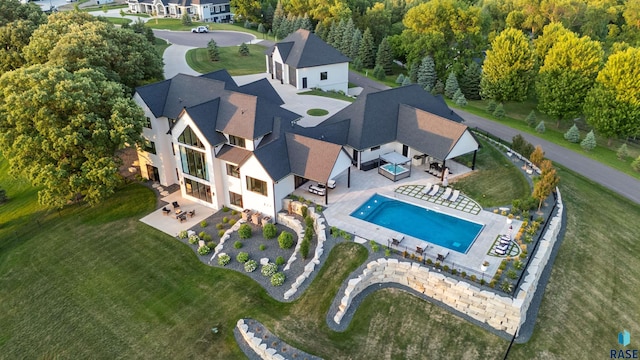 1617 S Scarlet Oak Pl, Sioux Falls, SD 57110 - view from above of property with a pool area
