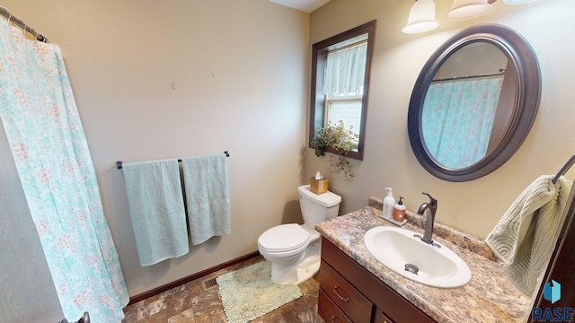 210 Lindsay Dr, Aurora, SD 57002 - full bathroom with vanity and stone finish floors