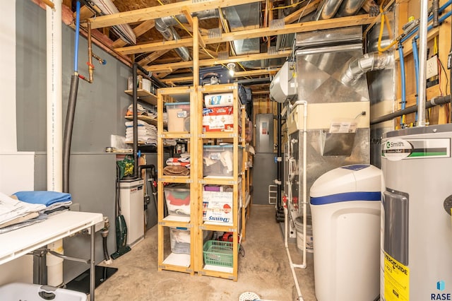 3121 S Dubuque Ave, Sioux Falls, SD 57110 - unfinished below grade area featuring water heater and a water softener system