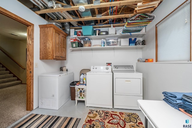 3121 S Dubuque Ave, Sioux Falls, SD 57110 - washroom with cabinet space and separate washer and dryer