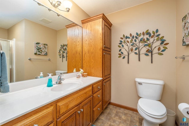 3121 S Dubuque Ave, Sioux Falls, SD 57110 - full bathroom featuring vanity and a shower with door