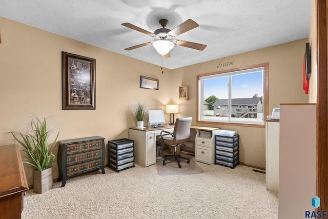 3121 S Dubuque Ave, Sioux Falls, SD 57110 - office featuring ceiling fan and carpet flooring
