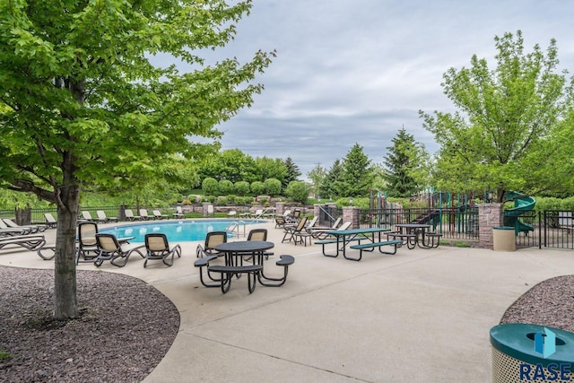 512 E 77th St, Sioux Falls, SD 57108 - view of patio with a community pool