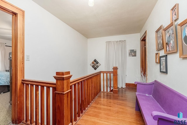 28437 462nd Ave, Davis, SD 57021 - hallway with an upstairs landing and wood finished floors