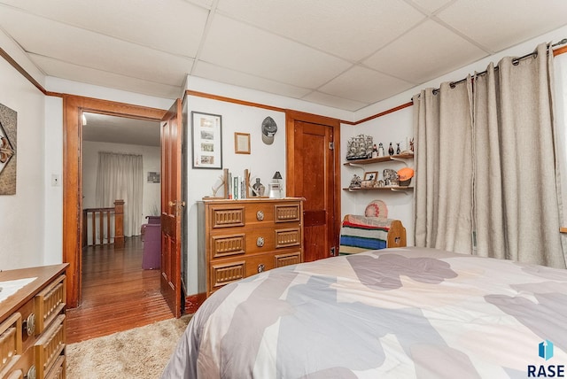 28437 462nd Ave, Davis, SD 57021 - bedroom with a paneled ceiling and wood finished floors
