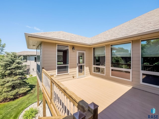 5809 S Nature Run Pl, Sioux Falls, SD 57108 - view of wooden terrace
