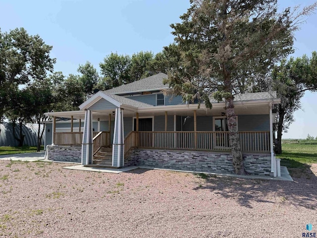27139 US Highway 81, Freeman, SD 57319 - view of front facade with a porch