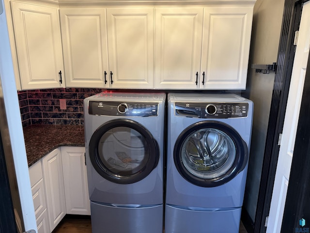 27139 US Highway 81, Freeman, SD 57319 - laundry room featuring separate washer and dryer and cabinet space