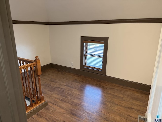 27139 US Highway 81, Freeman, SD 57319 - empty room with ornamental molding and dark wood-style floors