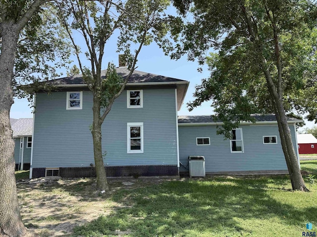 27139 US Highway 81, Freeman, SD 57319 - back of property with a yard and a chimney