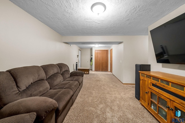 4504 S Plains Dr, Sioux Falls, SD 57106 - living room featuring light colored carpet and a textured ceiling