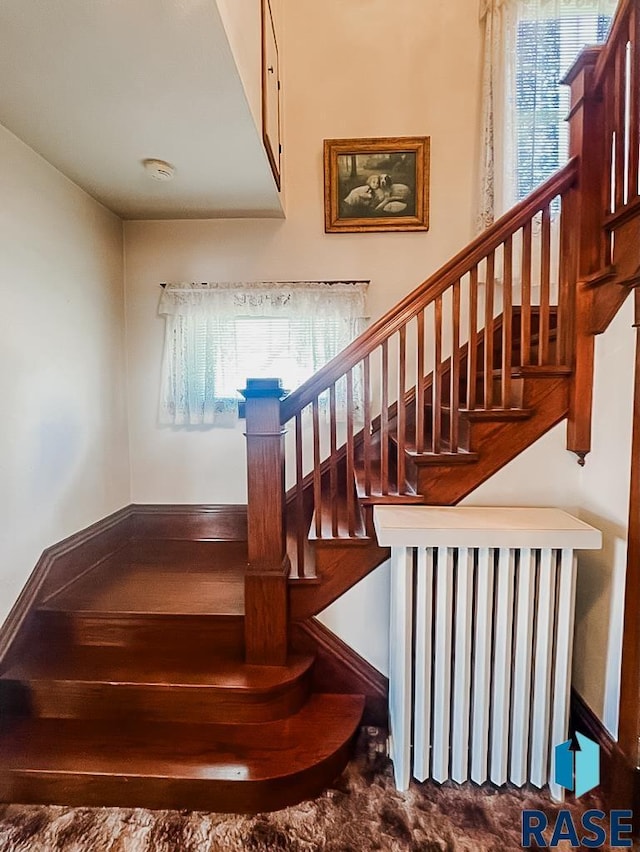 402 E 1st Ave, Beaver Creek, MN 56116 - stairway with radiator heating unit and baseboards