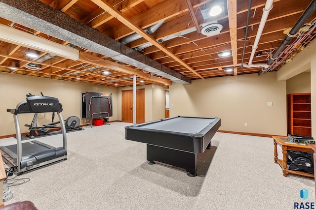 705 Railway St, Canistota, SD 57012 - game room with billiards table and carpet