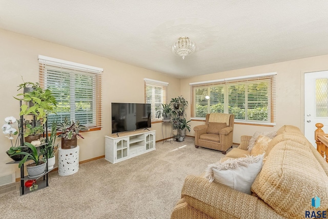 612 E 26th St, Sioux Falls, SD 57105 - living area with carpet flooring and baseboards