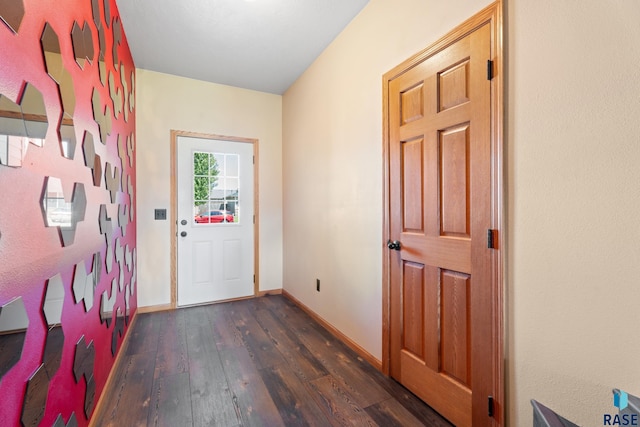9232 W Norma Trl Unit 2, Sioux Falls, SD 57106 - foyer with dark wood finished floors and baseboards