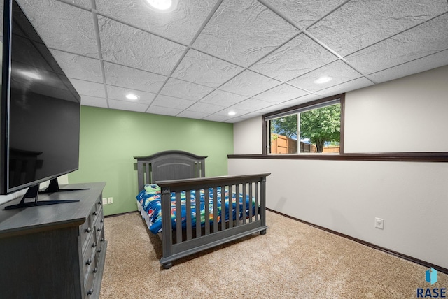 6045 W Jordan Ct, Sioux Falls, SD 57106 - bedroom with carpet flooring, recessed lighting, and a paneled ceiling