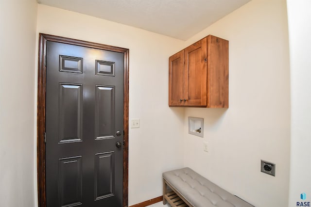 3208 S Triple Play Ave, Sioux Falls, SD 57110 - laundry room with cabinet space, hookup for an electric dryer, and washer hookup