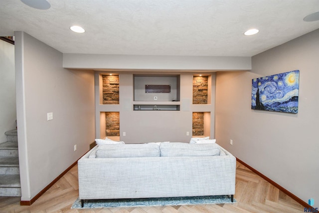 3208 S Triple Play Ave, Sioux Falls, SD 57110 - living area featuring stairs and recessed lighting